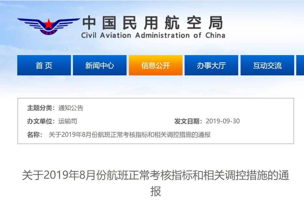 8月因航班正常率不達標(biāo) 數(shù)家國內(nèi)國際航司被通報批評