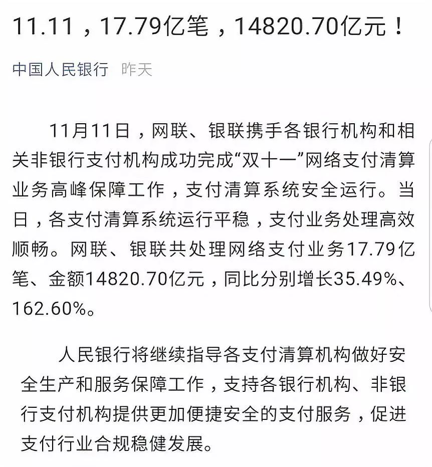 紐約國際空運(yùn)-央行發(fā)布！雙十一全國人均花1000元，網(wǎng)友：超過了！