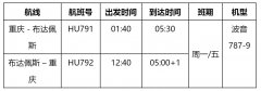 迪拜國際快遞海南航空將于12月27日開通重慶=布達佩斯航線(附圖)