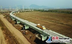 澳大利亞國際快遞-連云港專用鐵路物流園支線工程正在施工 總工程量已完成近