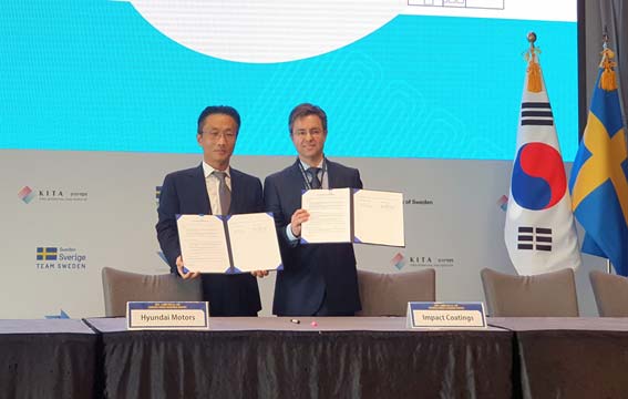 現(xiàn)代汽車集團(tuán)與Impact Coatings公司簽署 氫燃料電池研發(fā)合作MOU