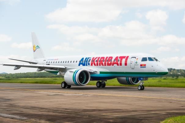 基里巴斯航空接收首架巴航工業(yè)E190-E2噴氣飛機(jī)