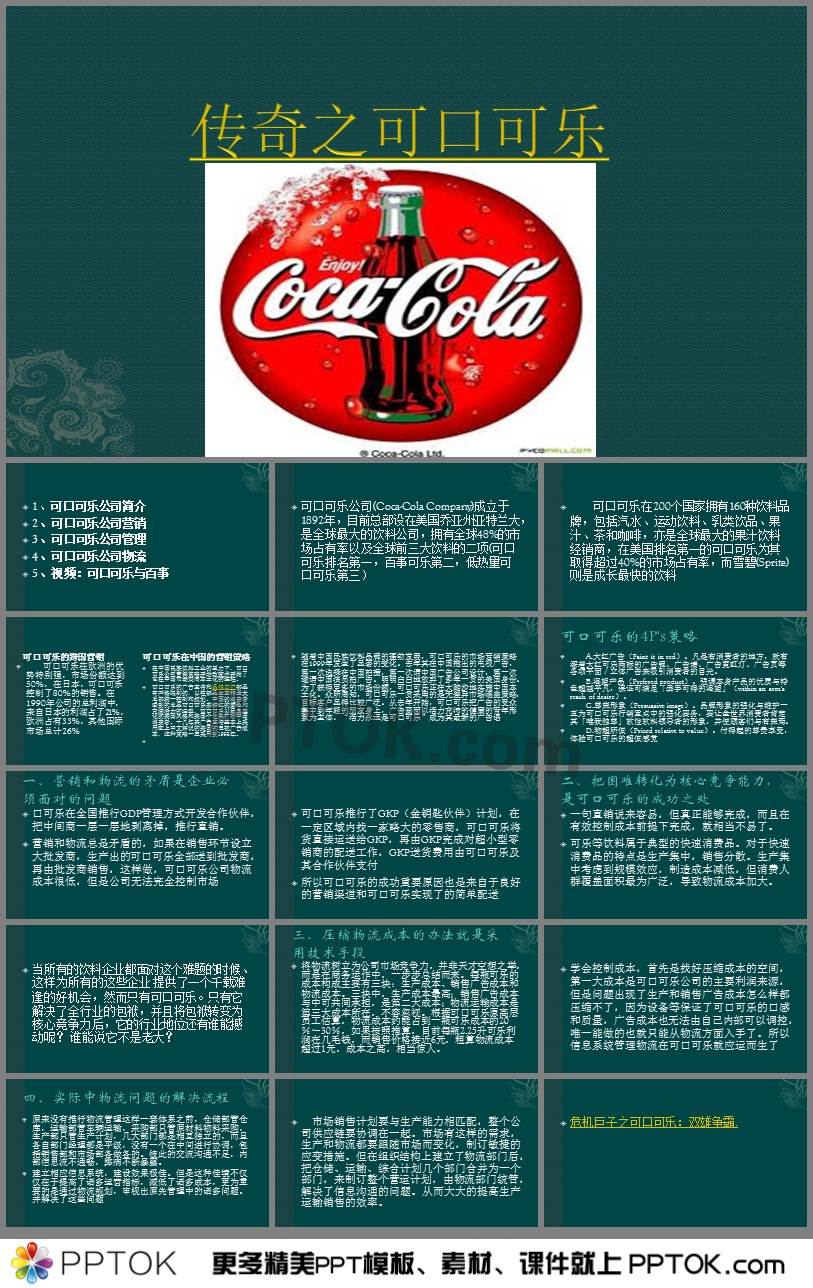 可口可樂(lè)物流ppt