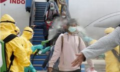 國際物流查詢-視頻：真“接風(fēng)洗塵”！印尼撤僑對乘客噴消毒劑