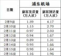 伊朗空運(yùn)-浦東機(jī)場客流連續(xù)4天回升 16日進(jìn)港旅客1.96萬人次（附圖）