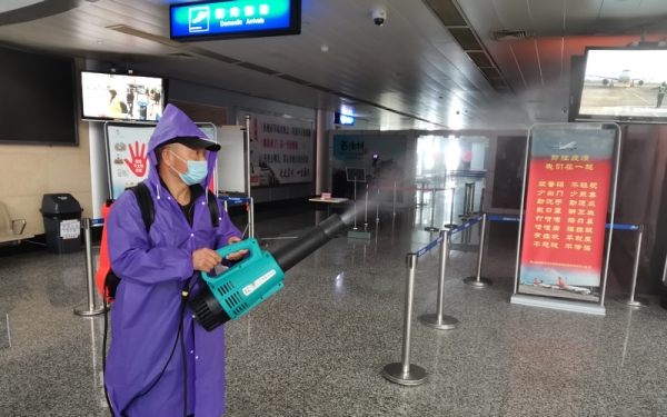 深圳出口空運(yùn)-黃山機(jī)場(chǎng)開展“準(zhǔn)專業(yè)”消殺