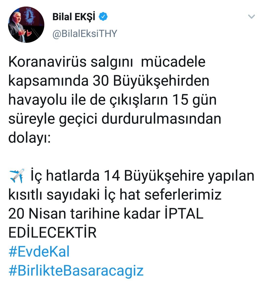 土耳其航空公司首席執(zhí)行官比拉爾·?？宋鳎˙ilal