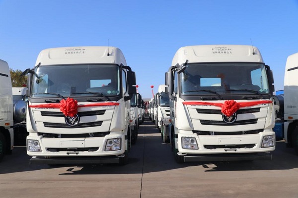 本次福田戴姆勒汽車交付的高品質(zhì)歐曼LNG產(chǎn)品
-國際貨運包機(jī)