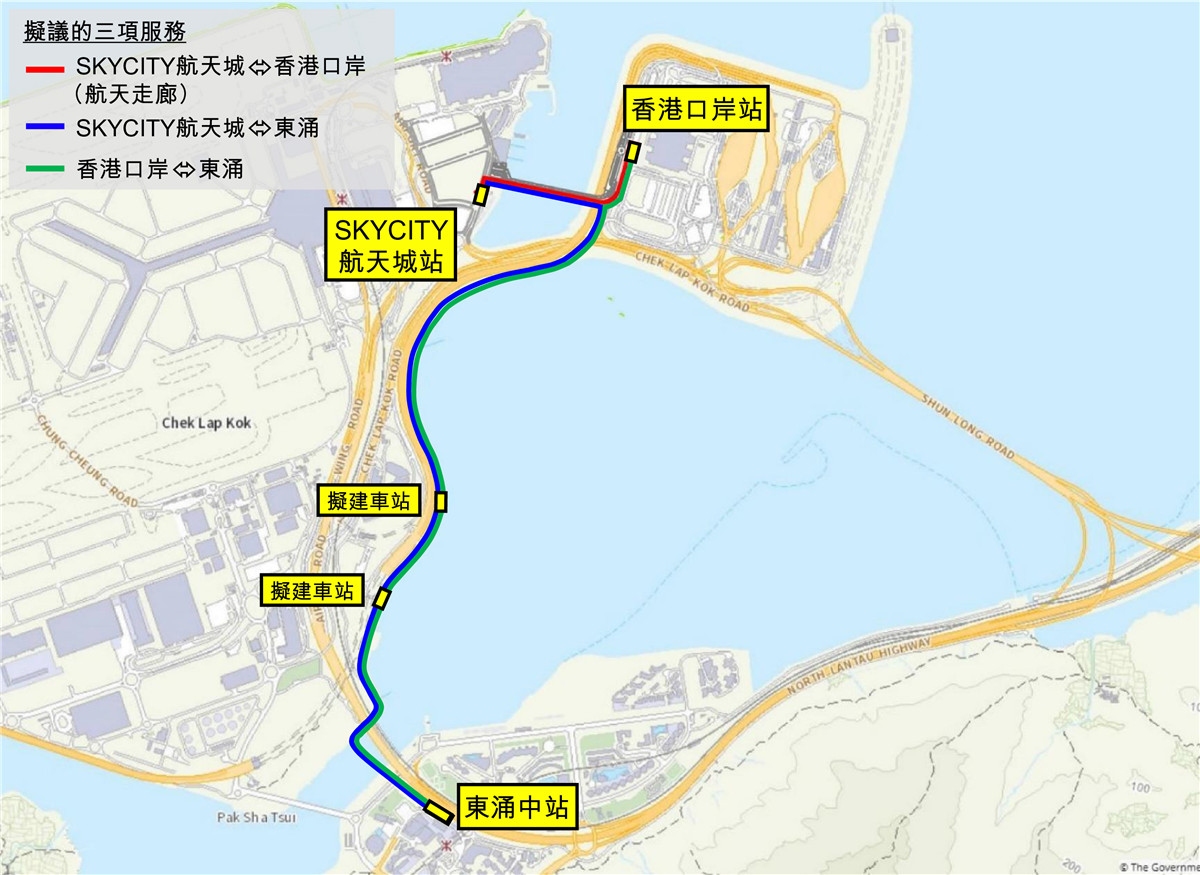  圖：香港國際機(jī)場多式聯(lián)運(yùn)中轉(zhuǎn)客運(yùn)大樓及航天走廊 香港機(jī)場治理局公布
-美國空運(yùn)